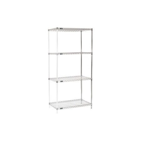Global Equipment Nexel Chrome Wire Shelving Add-On - 42"W x 21"D x 74"H A21427C
